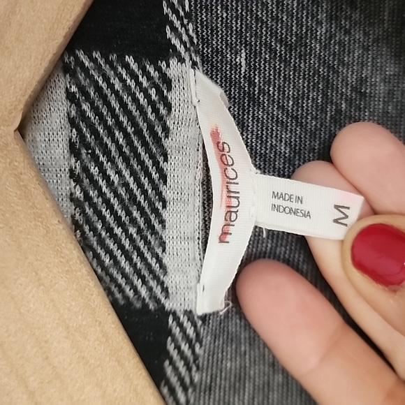 Maurices Soft & Fuzzy Button Down Plaid Shirt - Picture 4 of 8